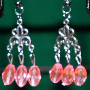 Handmade Clip-On Earrings - BREAST CANCER AWARENESS - COT 56 – 57